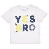 Памучна тениска YES BRO за бебе , бяла Chicco 267220 
