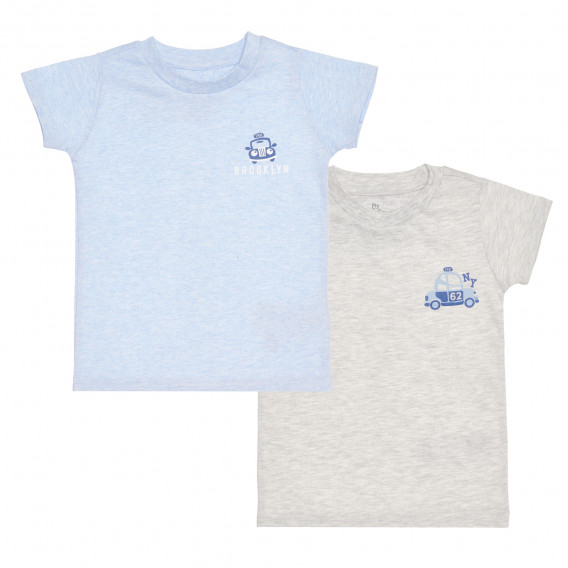 Памучен комплект от два броя тениски TAXI за бебе Chicco 267298 