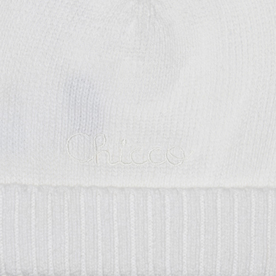 Памучна шапка за бебе, цвят: бял Chicco 267328 2