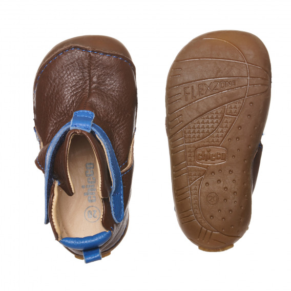 Обувки от естествена кожа за бебе, кафяви Chicco 267747 3
