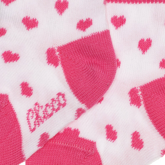 Чорапи на сърца за бебе, бели Chicco 267815 2
