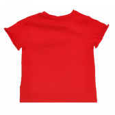 Памучна тениска със сърце за бебе, червена Chicco 267835 4