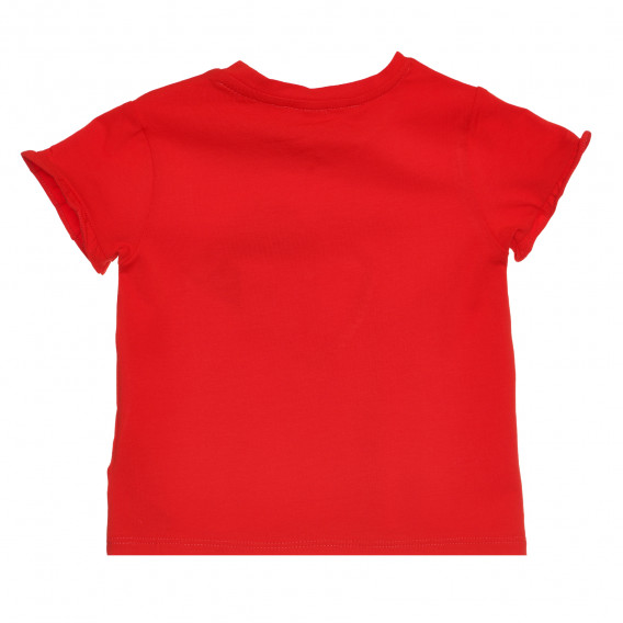 Памучна тениска със сърце за бебе, червена Chicco 267835 4