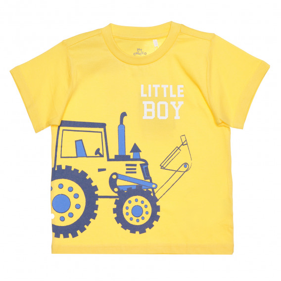 Памучна тениска LITTLE BOY за бебе, жълта Chicco 267841 