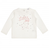 Памучна блуза LITTLE MAGIC за бебе, бяла Chicco 267853 