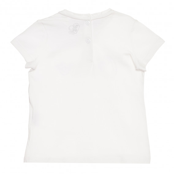 Памучна тениска с логото на бранда за бебе, бяла Chicco 267879 4