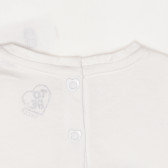 Памучна тениска с логото на бранда за бебе, бяла Chicco 267880 3