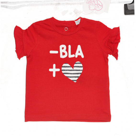 Памучна тениска BLA за бебе, червена Chicco 267885 