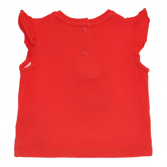 Памучна тениска със сърце за бебе, червена Chicco 267921 4
