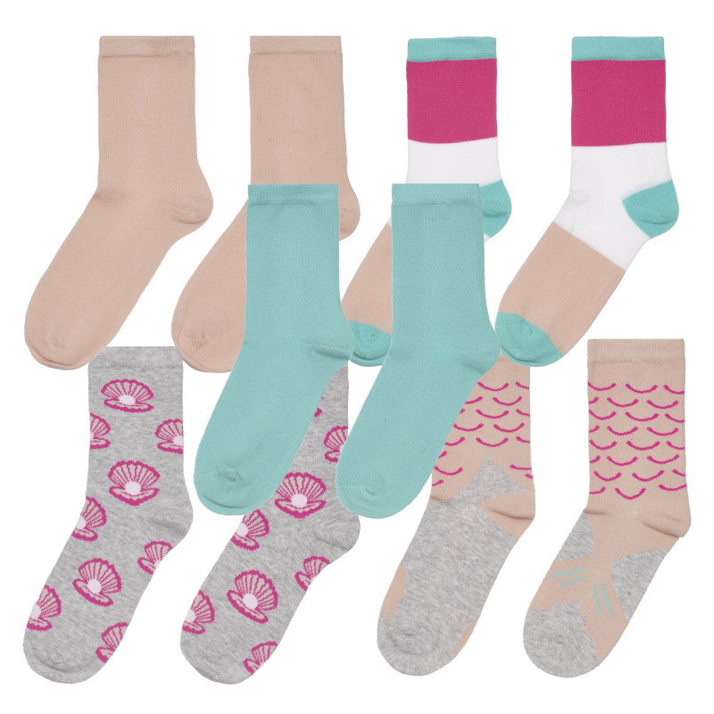 Комплект от пет броя разноцветни чорапи  268057
