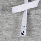 Памучен къс панталон за бебе, сив Benetton 268089 2