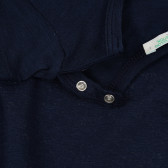 Памучна тениска с надпис Amore за бебе, тъмносиня Benetton 268112 3
