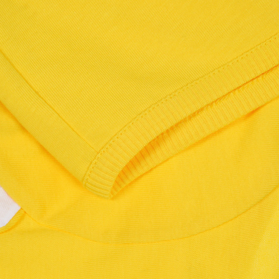 Къс панталон с апликация на мече за бебе, жълт Benetton 268193 2