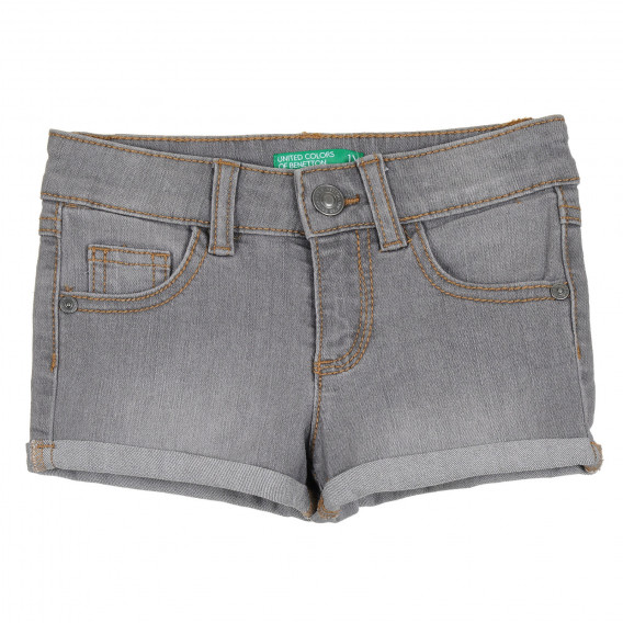 Дънков къс панталон с подгънати крачоли за бебе, сив Benetton 268222 