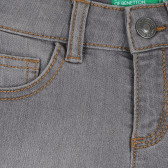 Дънков къс панталон с подгънати крачоли за бебе, сив Benetton 268223 2