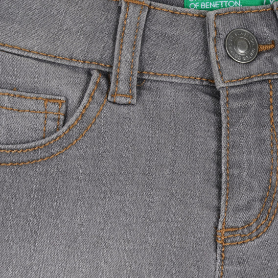 Дънков къс панталон с подгънати крачоли за бебе, сив Benetton 268223 2