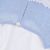 Памучна блуза с паднали ръкави, бяла Benetton 268228 3