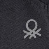 Памучен къс панталон с логото на бранда, тъмносив Benetton 268244 3