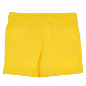 Памучен къс панталон с подгънати крачоли за бебе, жълт Benetton 268260 4