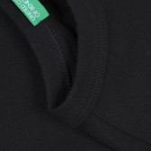 Памучна тениска с графичен принт за бебе, черна Benetton 268267 3