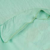 Памучна тениска с щампа и оранжеви акценти, зелена Benetton 268304 3