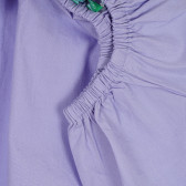 Памучна блуза с къс ръкав, лилава Benetton 268351 2