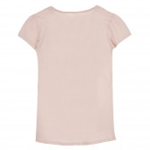Памучна тениска с щампа, розова Benetton 268450 4