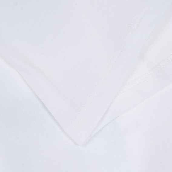 Памучна тениска с щампа, бяла Benetton 268453 3