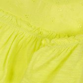 Памучна блуза с паднали ръкави, светлозелена Benetton 268480 2