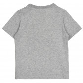 Памучна тениска с щампа на музикална маймуна, сива Benetton 268490 4