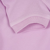 Памучна блуза с къс ръкав за бебе, лилава Benetton 268497 3