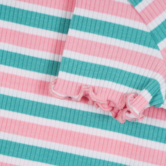 Раирана рипсена тениска за бебе, многоцветна Benetton 268521 2