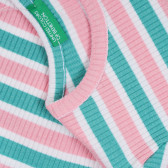 Раирана рипсена тениска за бебе, многоцветна Benetton 268522 3