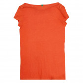 Памучна тениска, оранжева Benetton 268528 