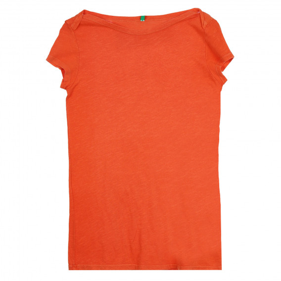 Памучна тениска, оранжева Benetton 268528 