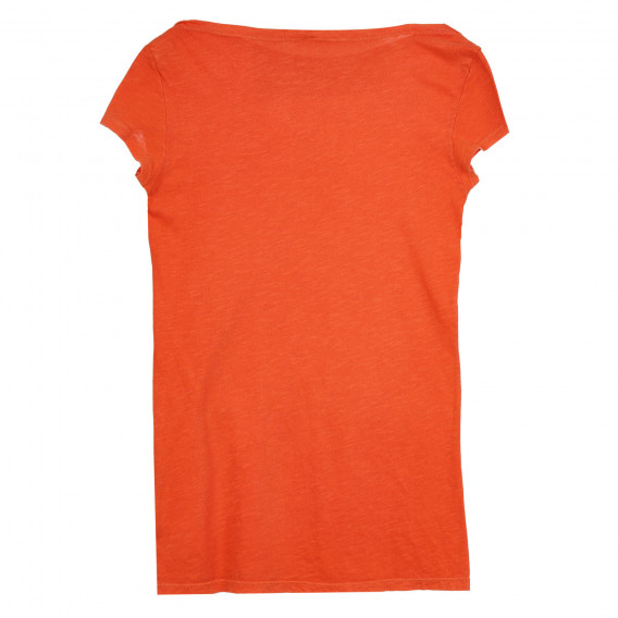 Памучна тениска, оранжева Benetton 268530 3