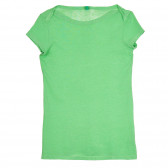 Памучна тениска, зелена Benetton 268531 