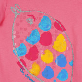 Памучна тениска с щампа на риба за бебе, розова Benetton 268543 2