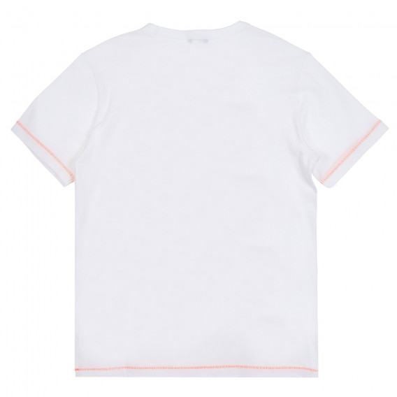 Памучна тениска с графичен принт Los Angeles, бяла Benetton 268561 4
