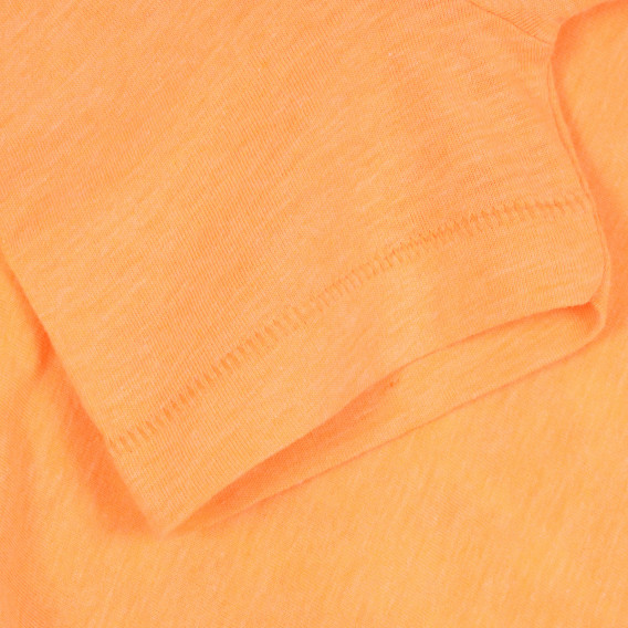 Тениска с принт на палми, оранжева Benetton 268584 3