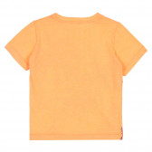 Тениска с принт на палми, оранжева Benetton 268585 4