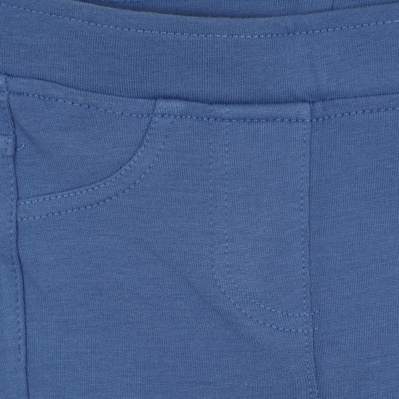 Памучен втален панталон с логото на бранда, син Benetton 268610 2