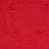 Дънки с логото на бранда, червени Benetton 268623 3