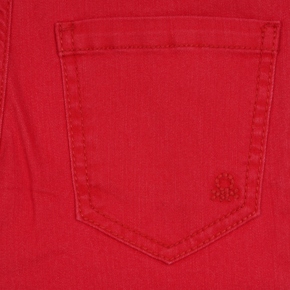 Дънки с логото на бранда, червени Benetton 268623 3