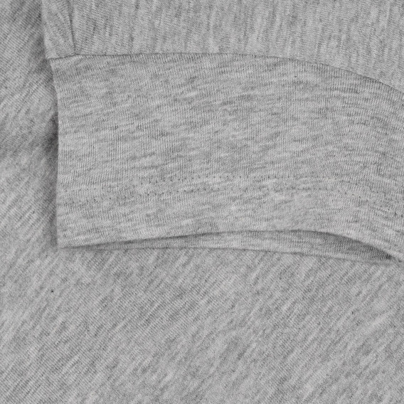 Памучна тениска с графичен принт на коте, сива Benetton 268631 3