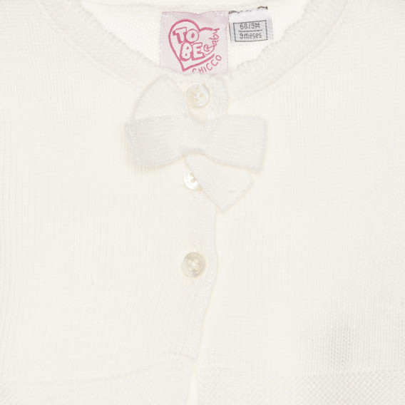 Плетено болеро за бебе за момиче бяло Chicco 268691 3