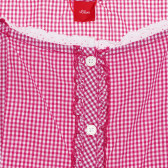 Памучна риза с къс ръкав за момиче червена s.Oliver 269091 3