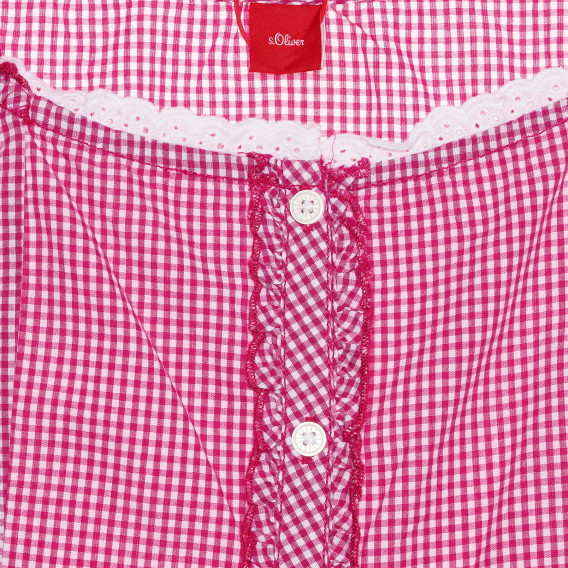 Памучна риза с къс ръкав за момиче червена s.Oliver 269091 3