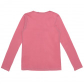 Блуза с дълъг ръкав и графичен принт за момиче розова BLUE SEVEN 269179 4