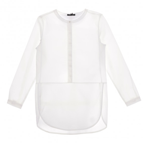Памучна блуза с дълъг ръкав за момиче бяла Marc O`Polo 269192 
